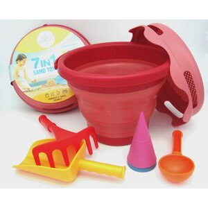 CompacToys CompacToys | 7-in-1 sand toys | Strandset rood