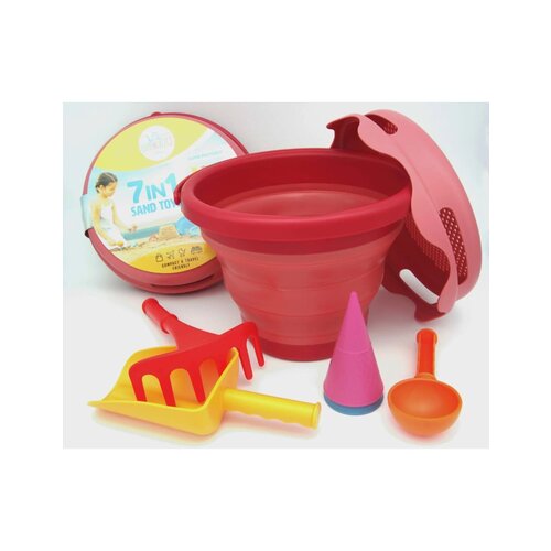 CompacToys CompacToys | 7-in-1 sand toys | Strandset rood