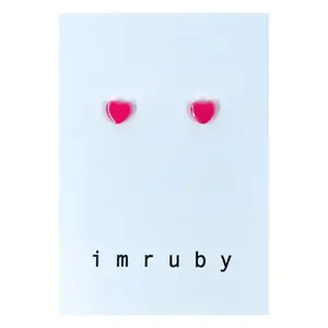 Imruby Imruby | Barbie heart stud earrings | Pink