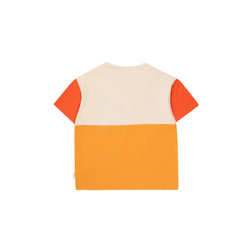 Tiny Cottons Tiny Cottons | Tiny Color block tee | Light Cream + Orange