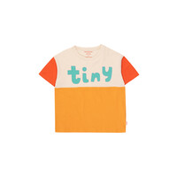 Tiny Cottons | Tiny Color block tee | Light Cream + Orange