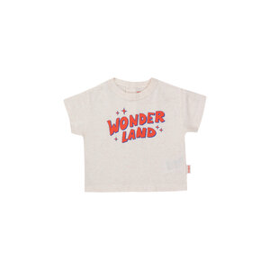 Tiny Cottons Tiny Cottons | Wonderland baby tee | Light Cream + Heather