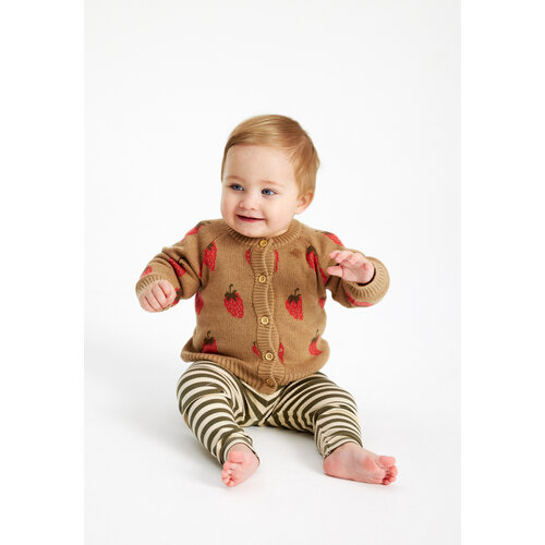 The New The New Siblings | Lagate Jacquard Cardigan | Strawberry