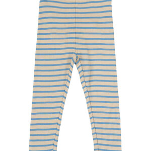Petit Piao Petit Piao | Legging Modal Striped | Allure Blue + Off White