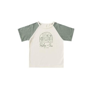 Rylee & Cru | Raglan tee | Beachy green + white