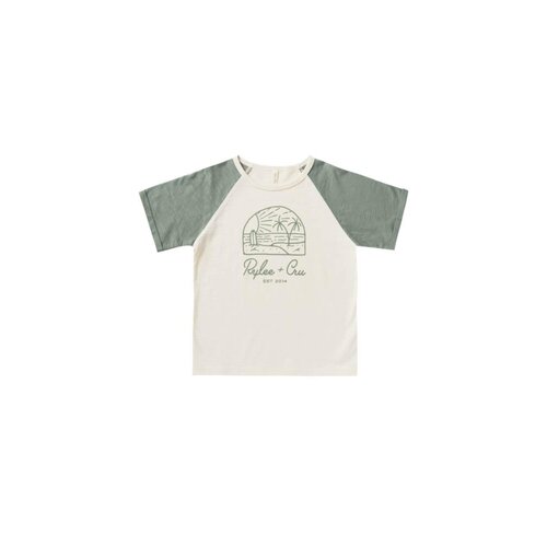 Rylee & Cru | Raglan tee | Beachy green + white Rylee & Cru | Raglan tee | Beachy green + white