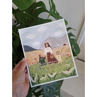 Tijana Draws | Illustratie op fine art papier groot | Spring Walk 20x24