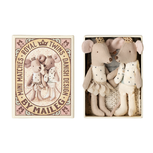 Maileg Maileg | Koninklijke Tweeling | Kleine Broer en Zus in Luciferdoosje Maileg Maileg | Koninklijke Tweeling | Kleine Broer en Zus in Luciferdoosje