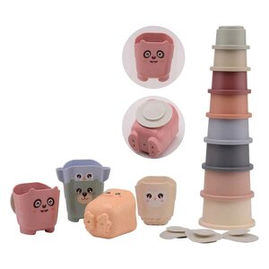 Happy World Happy World | Bio plastic stapel emmers en bekers Happy World Happy World | Bio plastic stapel emmers en bekers