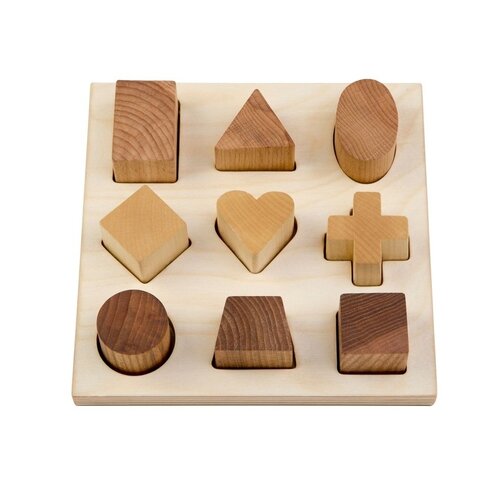 Wooden Story Wooden Story | Houten vormenpuzzel Naturel Wooden Story Wooden Story | Houten vormenpuzzel Naturel