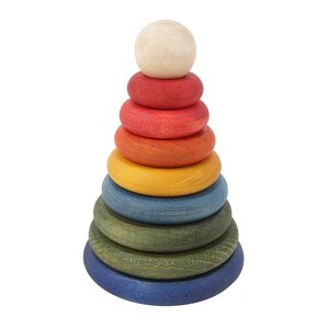 Wooden Story Wooden Story | Houten stapeltoren rond Regenboog Wooden Story Wooden Story | Houten stapeltoren rond Regenboog