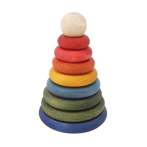 Wooden Story Wooden Story | Houten stapeltoren rond Regenboog Wooden Story Wooden Story | Houten stapeltoren rond Regenboog