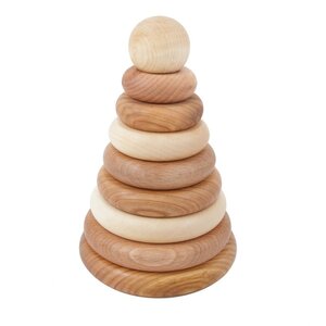 Wooden Story Wooden Story | Houten stapeltoren rond Naturel Wooden Story Wooden Story | Houten stapeltoren rond Naturel