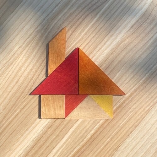 Wooden Story Wooden Story | Houten tangram Warm