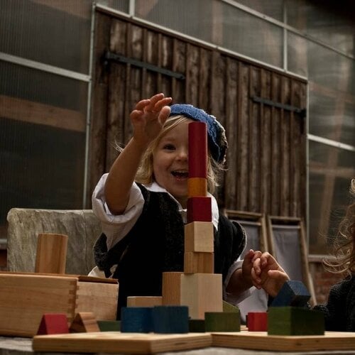 Wooden Story Wooden Story | Houten Blokken Regenboog 100 stuks Wooden Story Wooden Story | Houten Blokken Regenboog 100 stuks