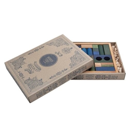 Wooden Story Wooden Story | Houten Blokken in bak Cold 30 stuks