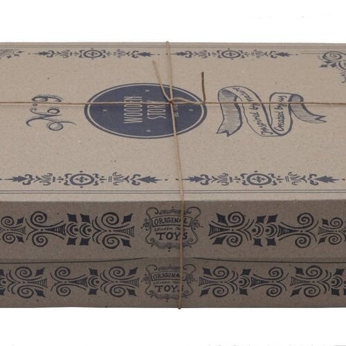 Wooden Story Wooden Story | Houten Blokken in bak XL Regenboog 63 stuks