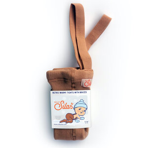 Silly Silas Silly Silas | Teddy warmy tights met bretels | Lichtbruin