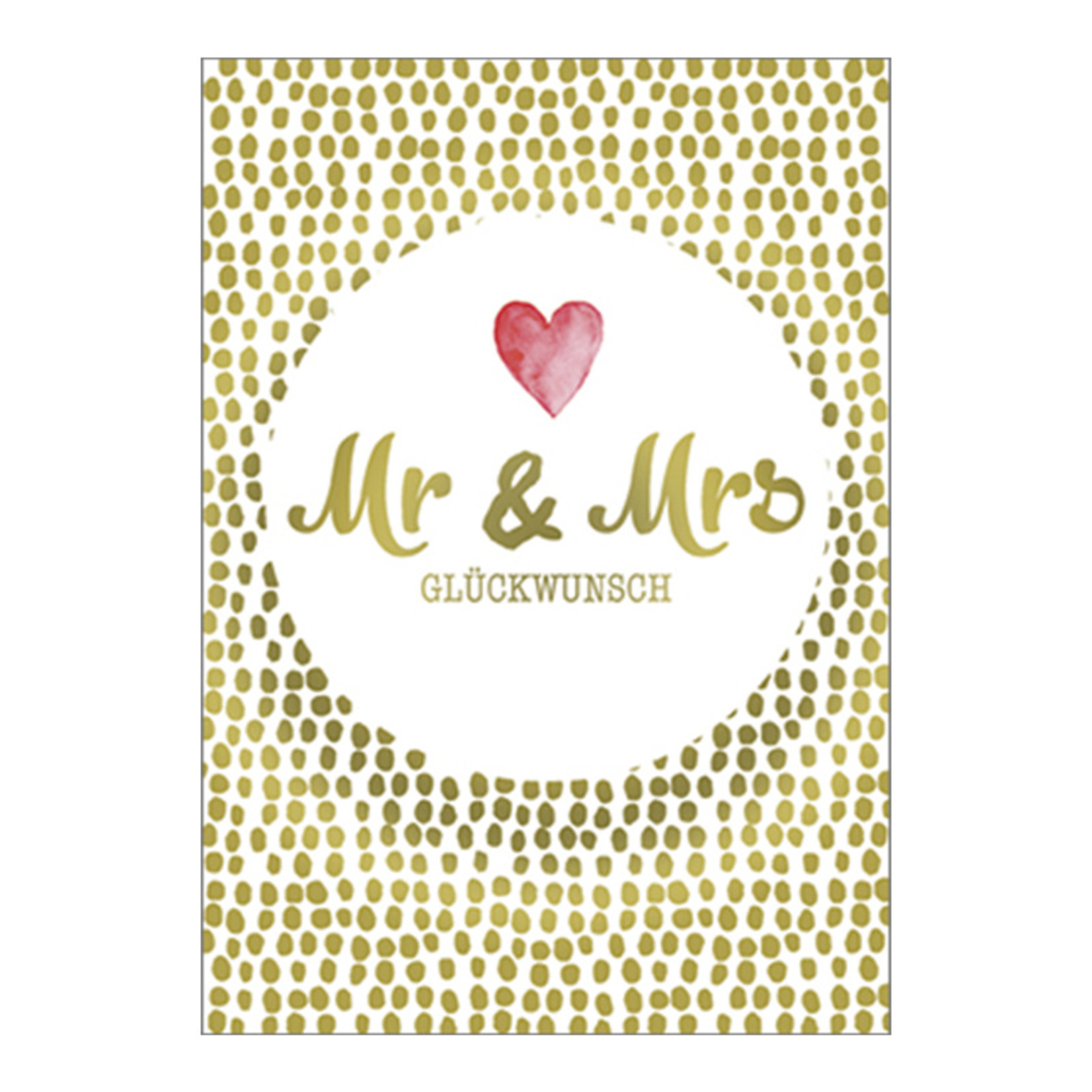 Postkarte Mr und Mrs rosa