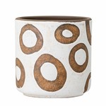 Bloomingville  Avo Deco Flowerpot, White, Terracotta
