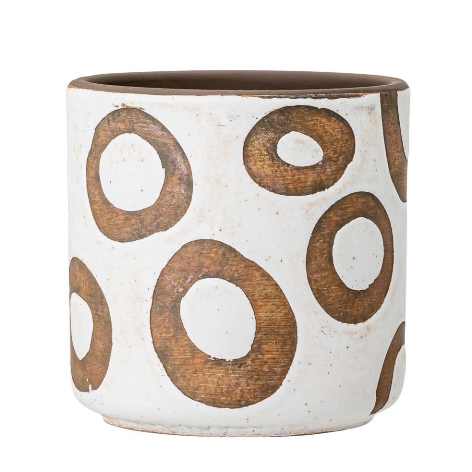 Bloomingville  Avo Deco Flowerpot, White, Terracotta