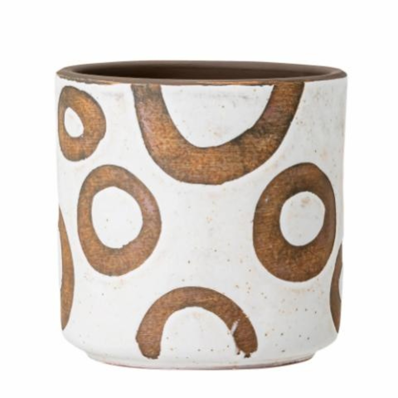 Bloomingville  Avo Deco Flowerpot, White, Terracotta