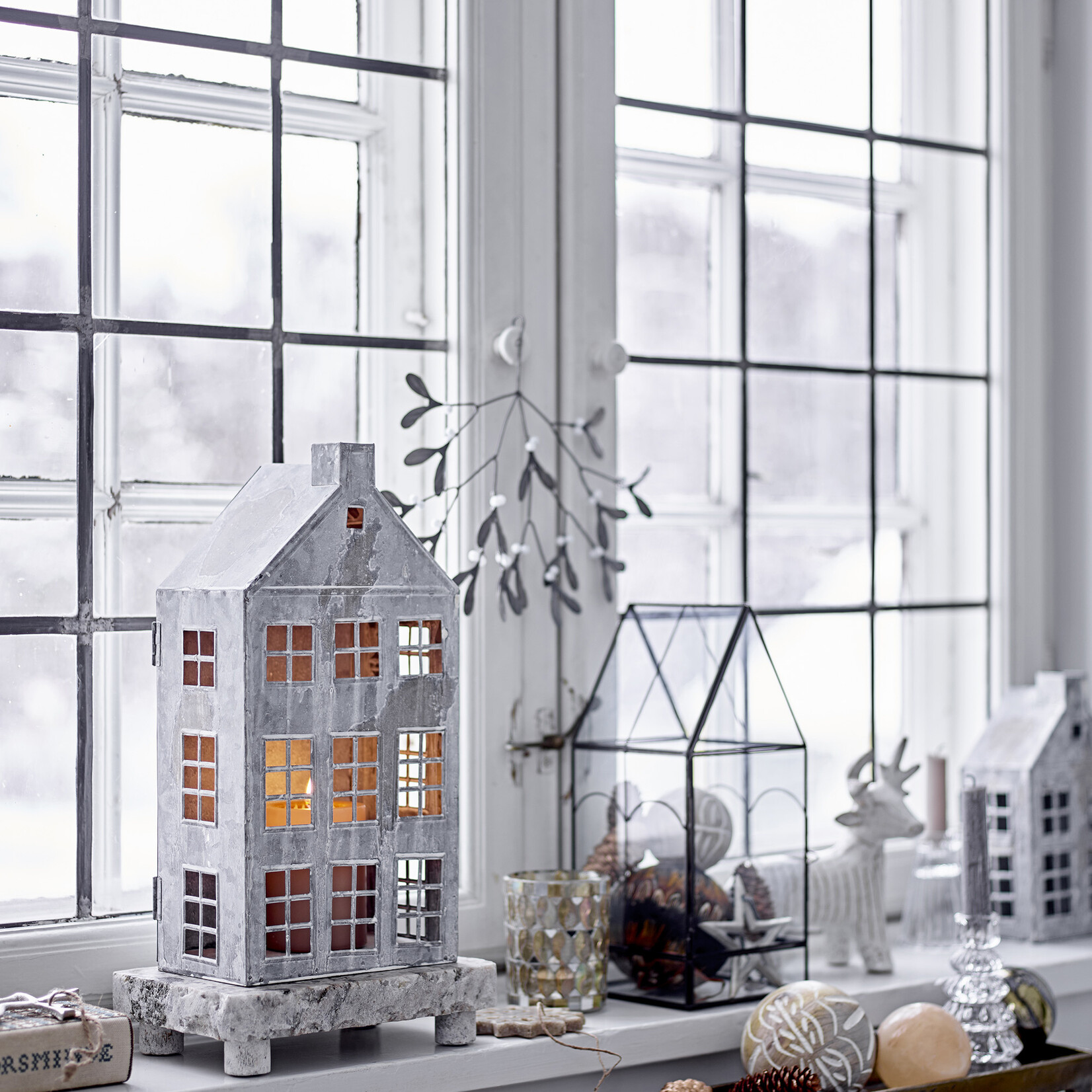 Bloomingville  Ianto Display-Kasten, Schwarz, Glas