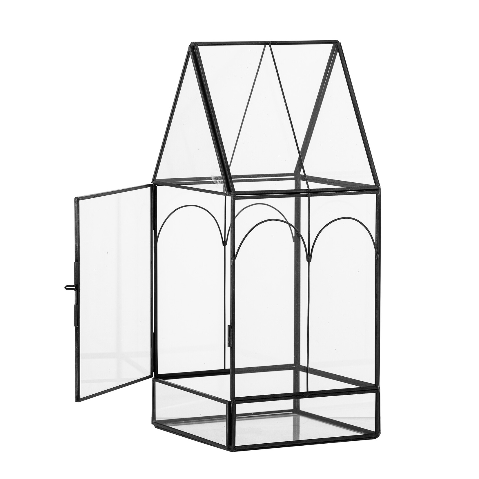 Bloomingville  Ianto Display-Kasten, Schwarz, Glas