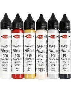  Kaarsversierpen, standaardkleuren, 6x28 ml/ 1 doos