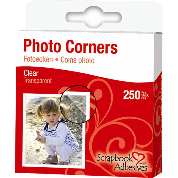 3L Foto hoeken, B: 10 mm, helder, 250 stuk/ 1 doos