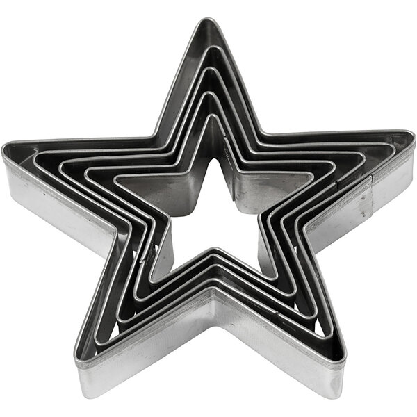 Creativ Company Uitsteekvormen, ster, afm 8 cm, 5 stuk/ 1 doos