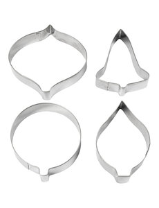 Creativ Company Uitsteekvormen, bel, bol, gruppel, prisma, H: 8 cm, 4 stuk/ 1 doos