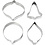 Creativ Company Uitsteekvormen, bel, bol, gruppel, prisma, H: 8 cm, 4 stuk/ 1 doos