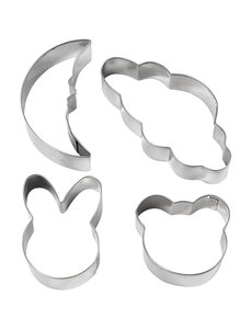 Creativ Company Uitsteekvormen, wolk, haas, beer, lieveheersbeestje, H: 10 cm, 4 stuk/ 1 doos