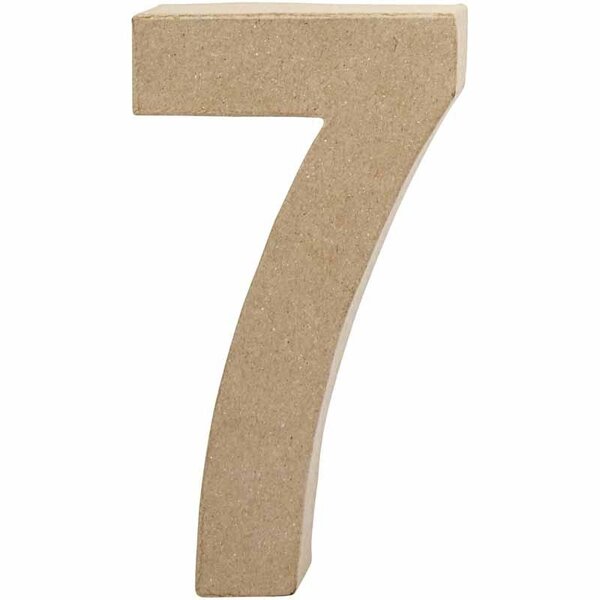 Creativ Company Cijfer, 7, H: 20,2 cm, B: 11 cm, dikte 2,5 cm, 1 stuk