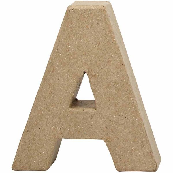 Creativ Company Letter, A, H: 10 cm, B: 9,5 cm, dikte 1,7 cm, 1 stuk