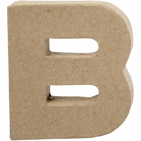Creativ Company Letter, B, H: 10 cm, B: 9 cm, dikte 1,7 cm, 1 stuk