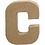 Creativ Company Letter, C, H: 10 cm, B: 7,5 cm, dikte 1,7 cm, 1 stuk