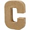 Creativ Company Letter, C, H: 10 cm, B: 7,5 cm, dikte 1,7 cm, 1 stuk