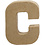 Creativ Company Letter, C, H: 10 cm, B: 7,5 cm, dikte 1,7 cm, 1 stuk
