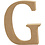 Letter, G, H: 8 cm, dikte 1,5 cm, 1 stuk