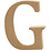 Letter, G, H: 8 cm, dikte 1,5 cm, 1 stuk