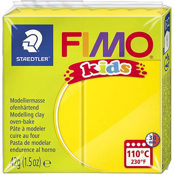 FIMO® Kids Boetseerklei, geel, 42 gr/ 1 doos
