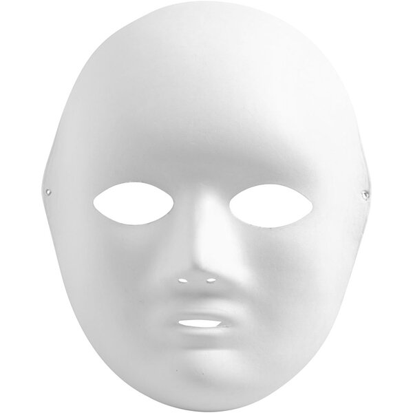 Creativ Company Masker, H: 22 cm, B: 17 cm, wit, 10 stuk/ 1 doos