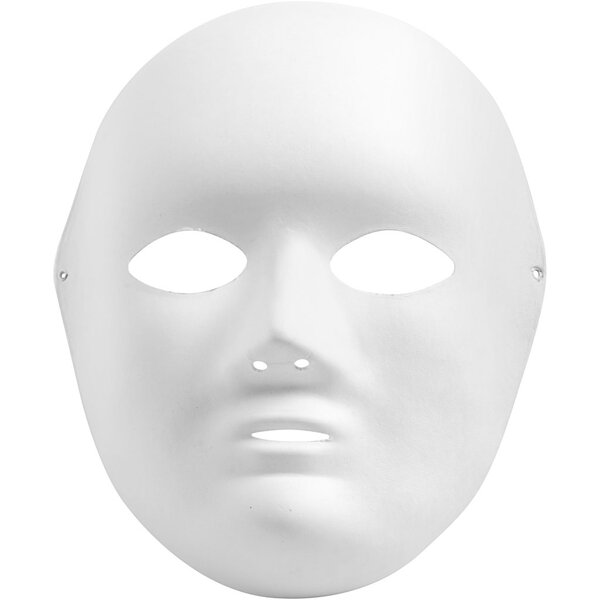 Creativ Company Masker, H: 22 cm, B: 17 cm, wit, 1 stuk