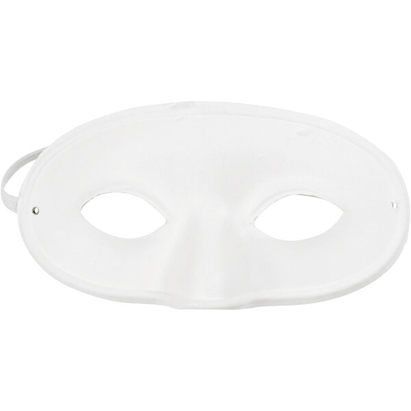 Creativ Company Masker, H: 9,5 cm, B: 18,5 cm, wit, 10 stuk/ 1 doos