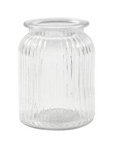 Creativ Company Glazen pot, H: 14,5 cm, d 11 cm, gatgrootte 7 cm, 6 stuk/ 1 doos