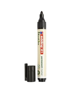  Edding EcoLine marker, afm 21, lijndikte 1,5-3 mm, zwart, 1 stuk