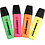 Markeerstiften, neon groen, neon oranje, neon roze, neon geel, 4 stuk/ 1 doos