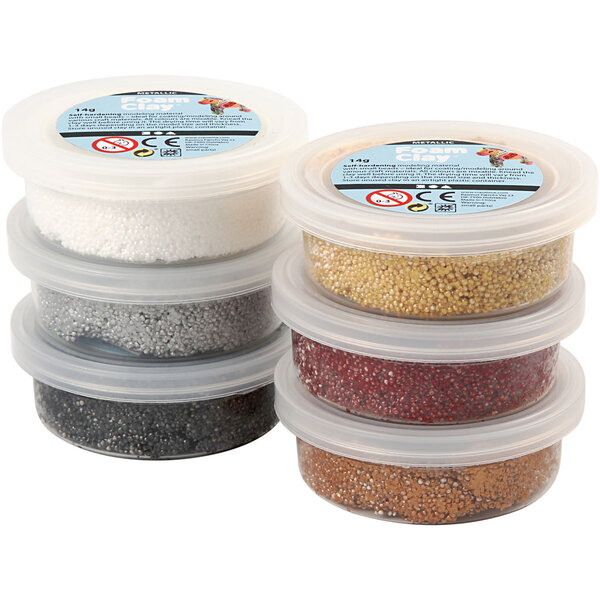 Foam Clay Foam Clay®, metallic, bruin harmonie, 6x14 gr/ 1 doos